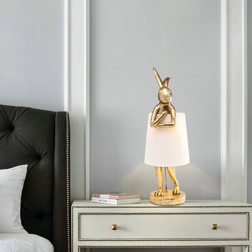 Premium Nordic Rabbit Resin Table Lamp - 1 Light
