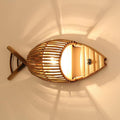 Vintage Bamboo Fish Wall Sconce