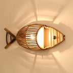 Vintage Bamboo Fish Wall Sconce