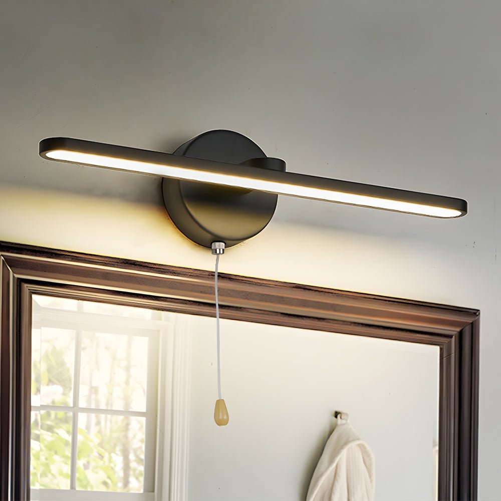 15.74'' Modern LED Linear Vanity Light with Pull Rope Switch - Black/Bronze Bathroom Fixture