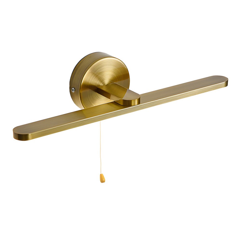 15.74'' Modern LED Linear Vanity Light with Pull Rope Switch - Black/Bronze Bathroom Fixture