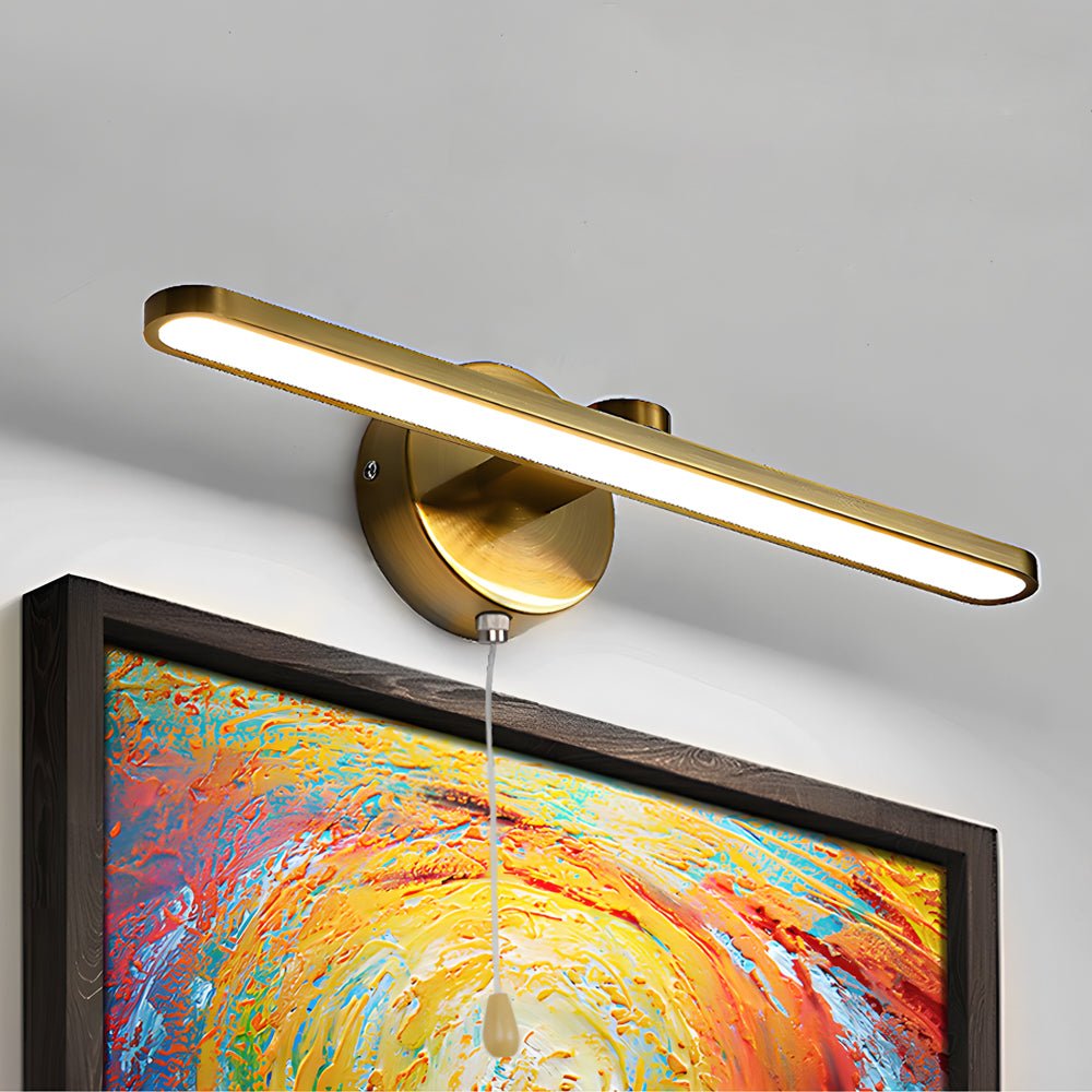 15.74'' Modern LED Linear Vanity Light with Pull Rope Switch - Black/Bronze Bathroom Fixture