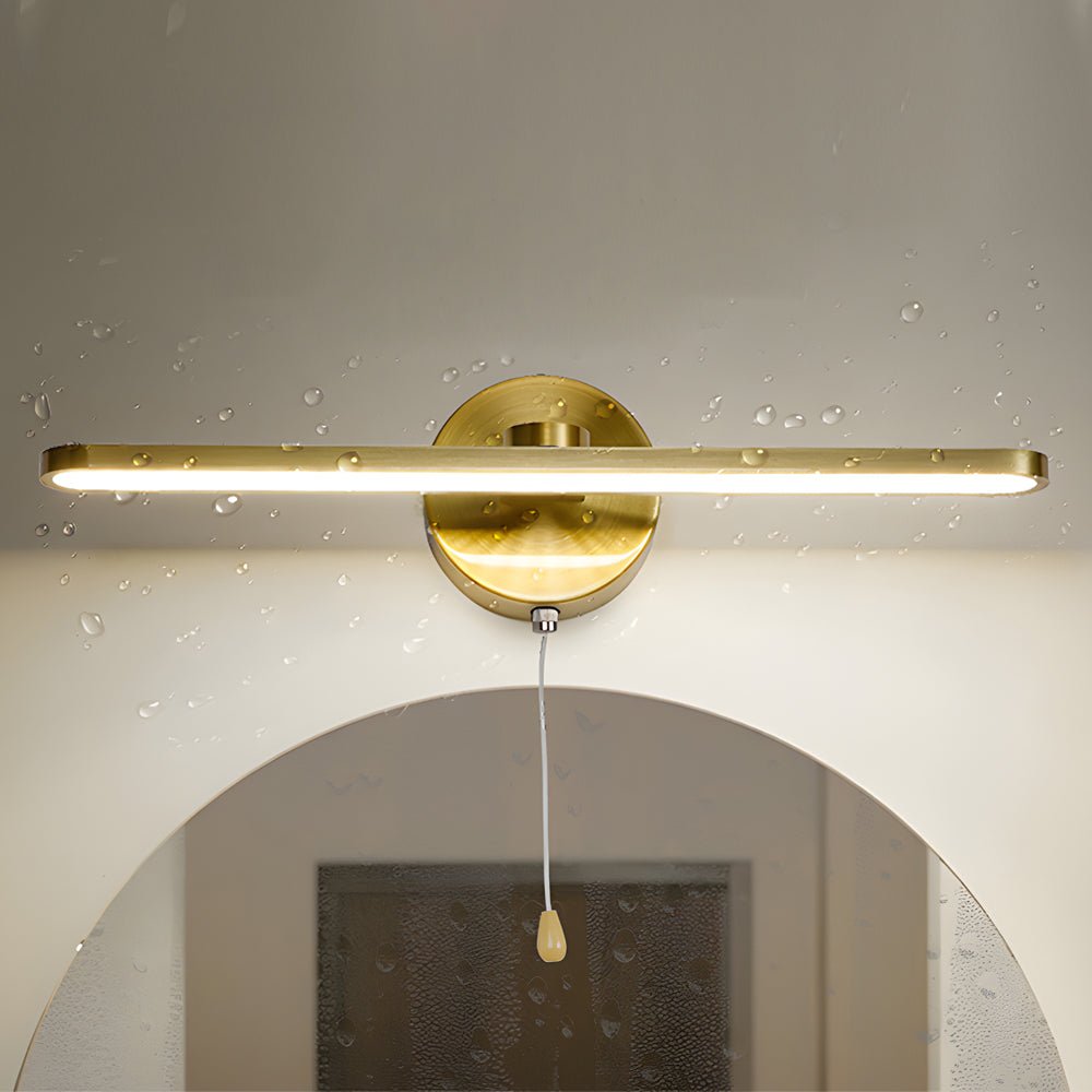 15.74'' Modern LED Linear Vanity Light with Pull Rope Switch - Black/Bronze Bathroom Fixture