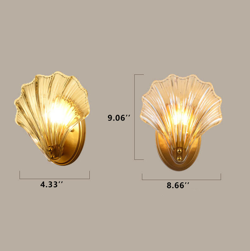 Glass Shell 1-Light Wall Sconce