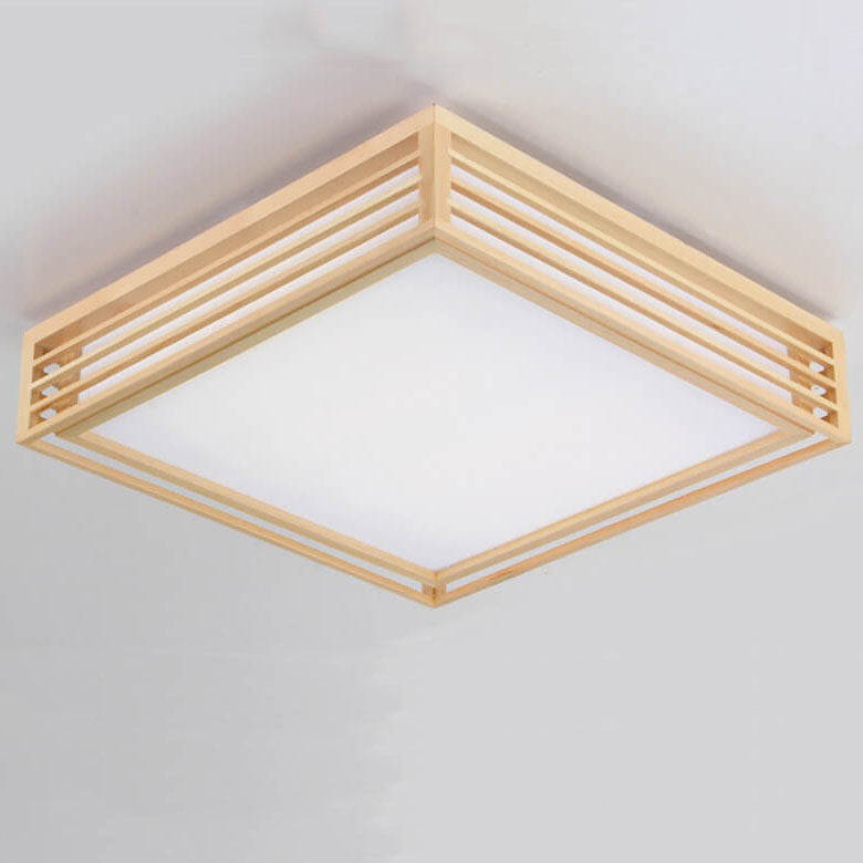 Wood Square LED Tatami Ceiling Light