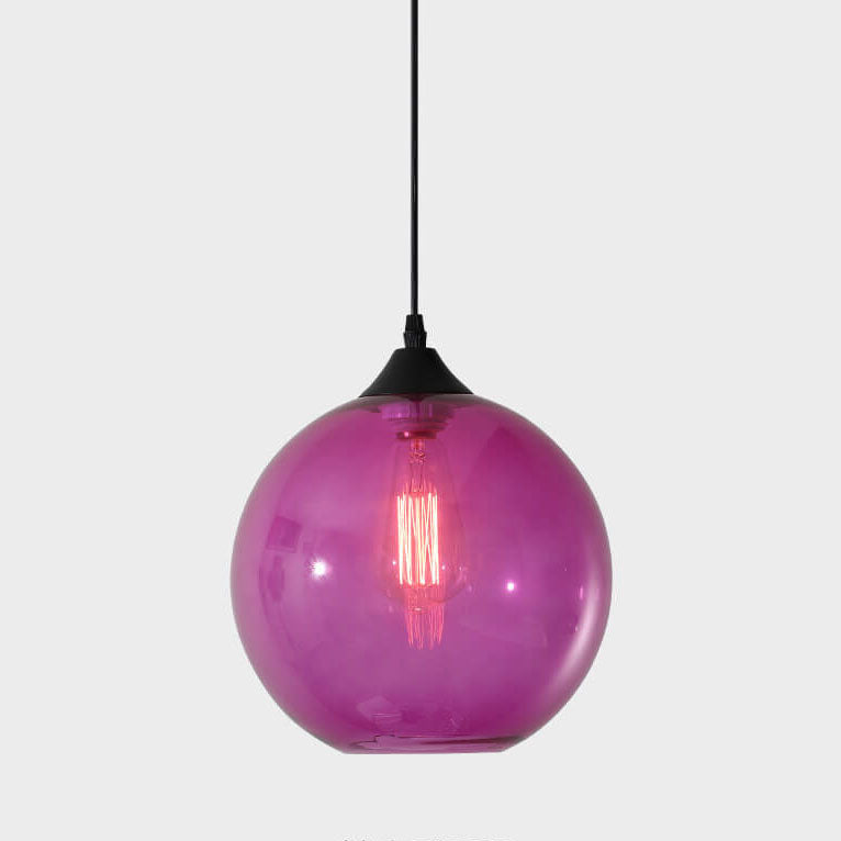 Premium Nordic Minimalist Round Glass Pendant Light - 1-Light