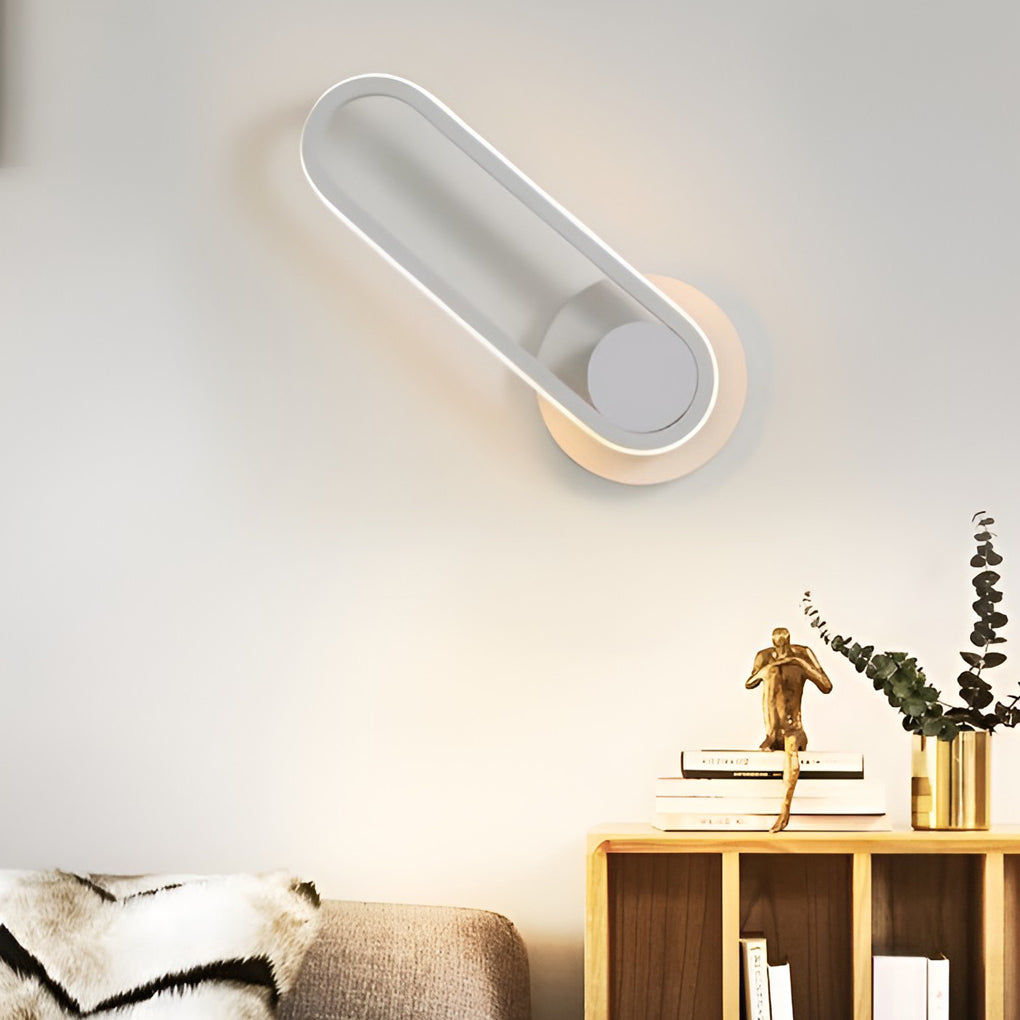 330° Rotatable Nordic LED Wall Sconce - Rounded Rectangular Design