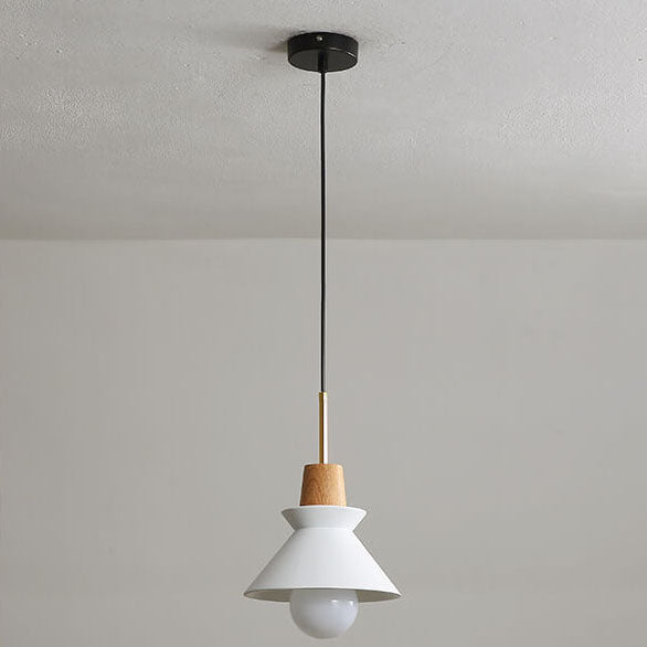 Nordic Minimalist Macaron Wood and Cement Pendant Light