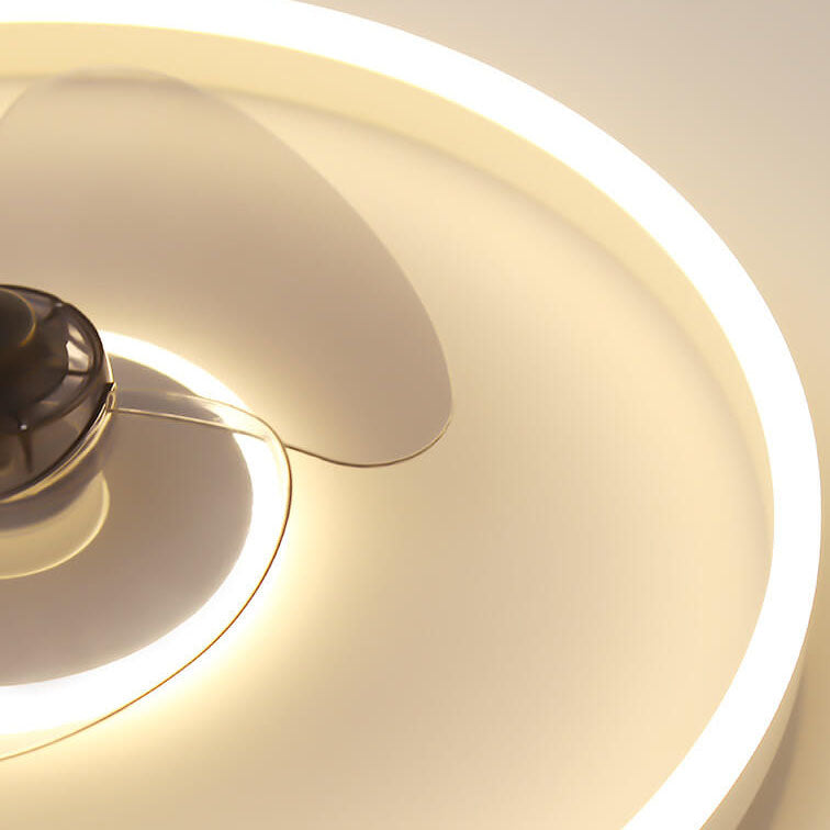 Minimalist Round Invisible LED Ceiling Fan Light