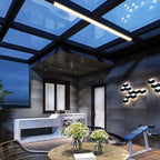 Premium Modern Minimalist LED Flush Mount Ceiling Light - Long Rectangle Aluminum Design for Outdoor Patios