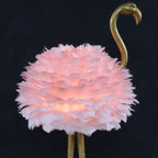 Nordic Goose Feather Flamingo Table Lamp - 1-Light Design for Bedside