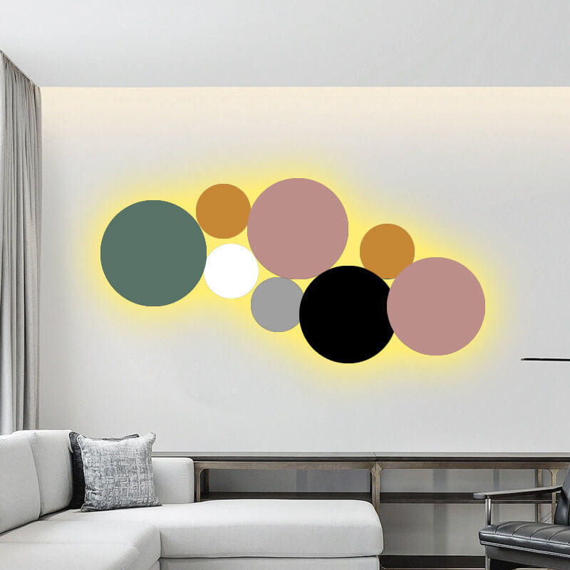 Colorful Round Iron LED Wall Sconce