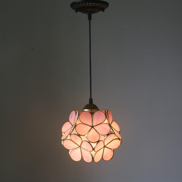 Premium Vintage Stained Glass Petal Pendant Light