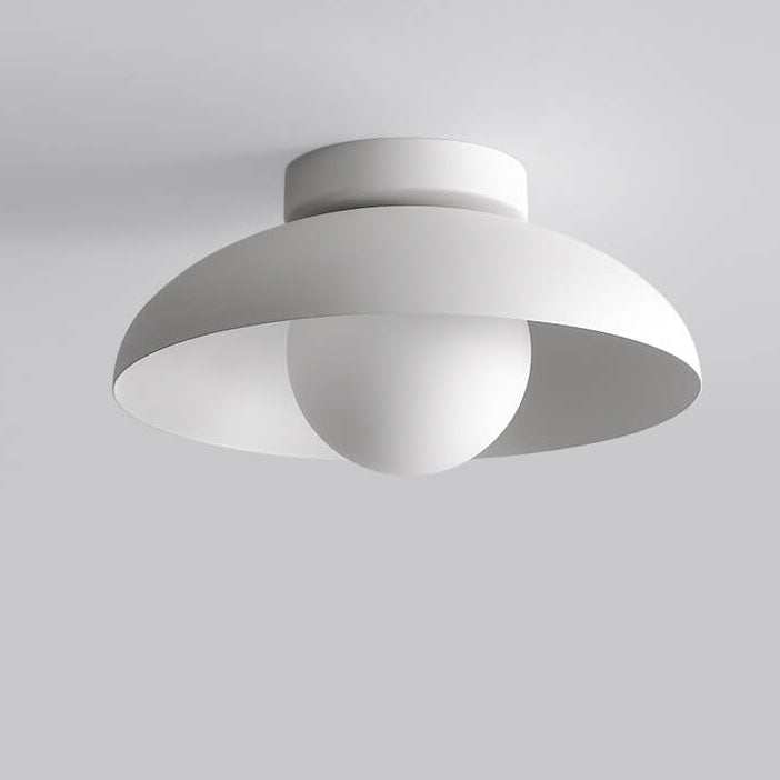 Wabi-Sabi Iron & Glass Semi-Flush Light