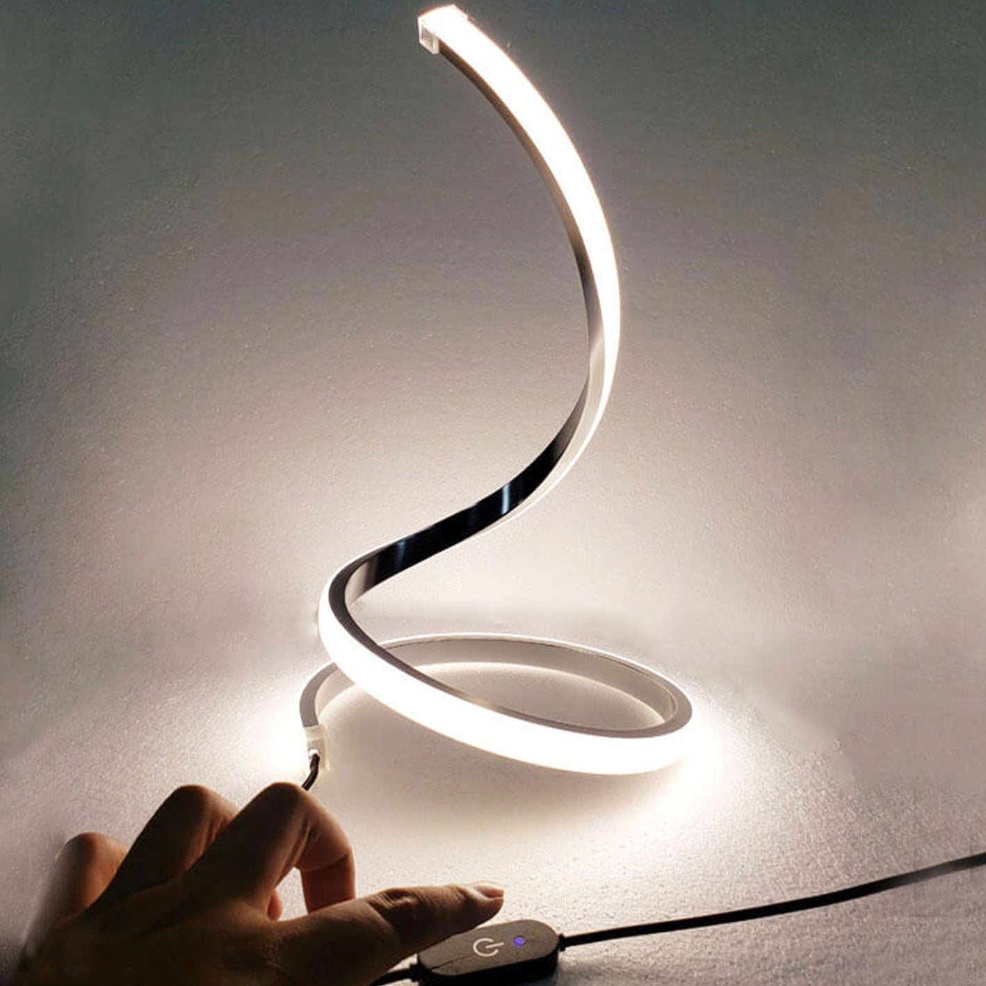 Contemporary Snake-Shaped LED Touch Dimming Table Lamp