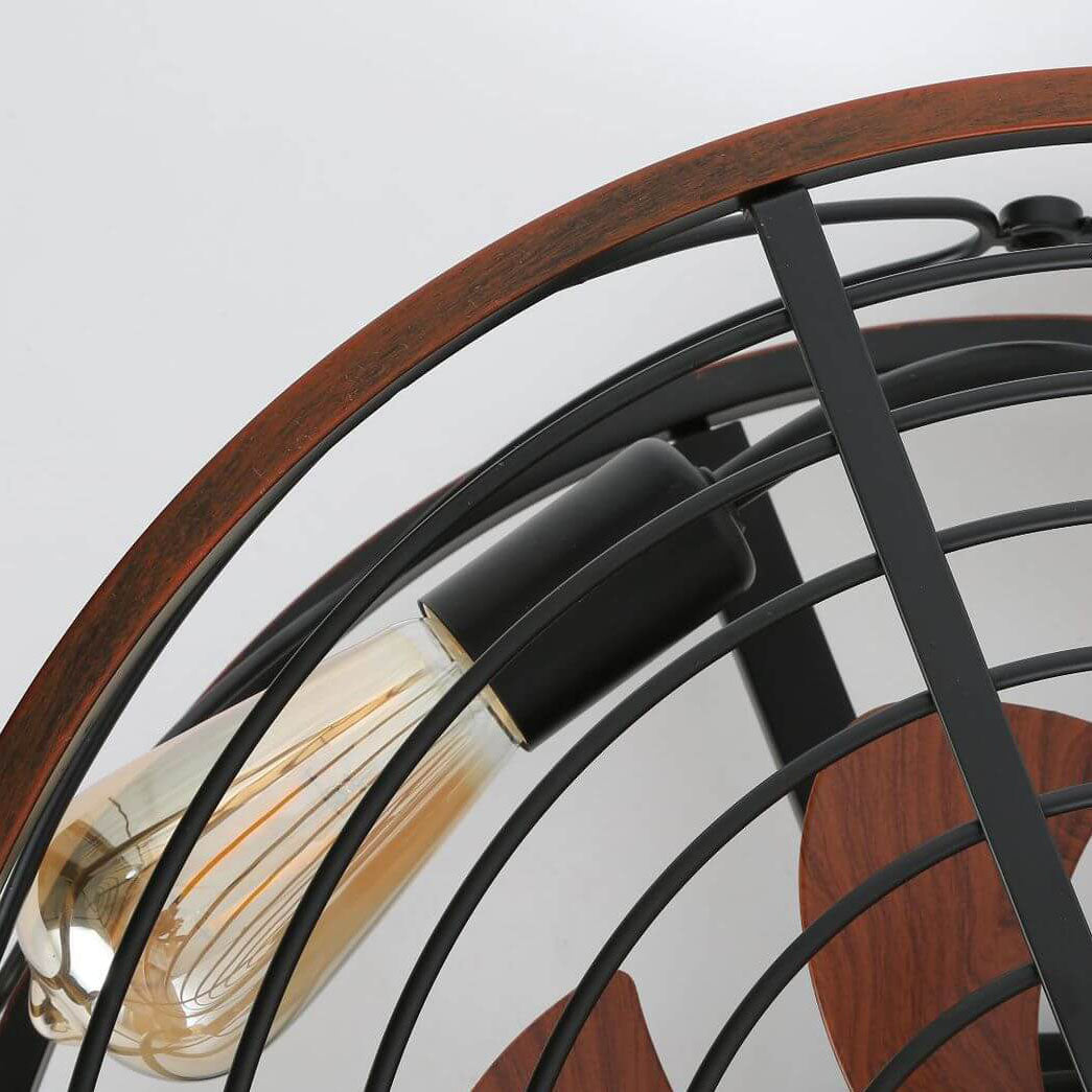 Industrial 4-Light Iron Ceiling Fan