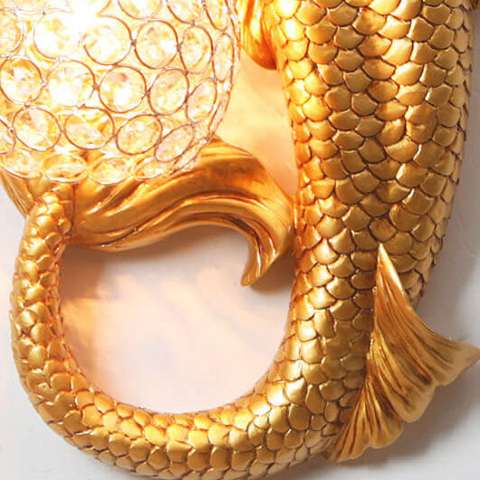 Mermaid Resin Crystal Wall Sconce