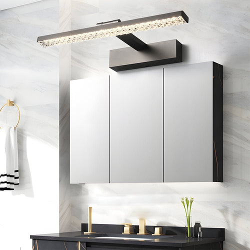 Adjustable 160° LED Bathroom Vanity Light with Crystal Acrylic Design