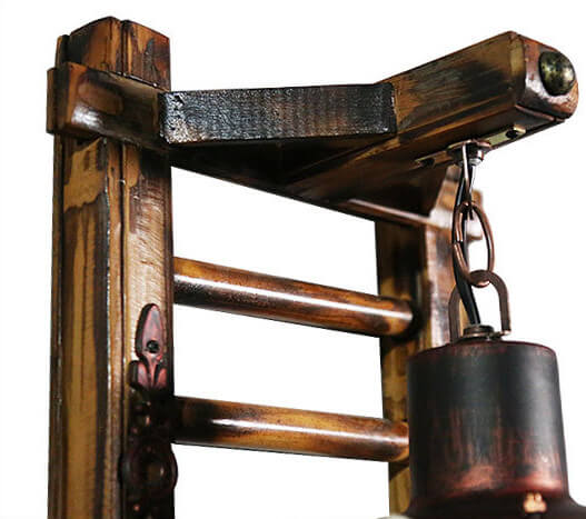 Premium Vintage Bamboo Weaving Kerosene Wall Sconce Lamp