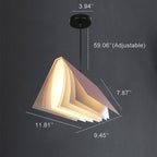 Premium Metal and PVC Book Shade Pendant Light