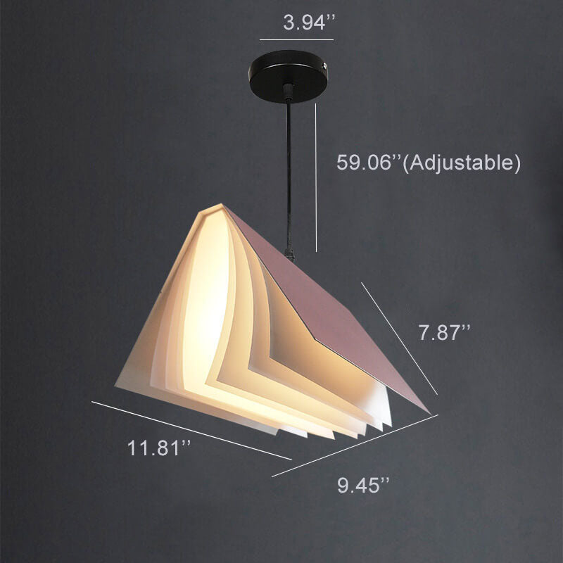 Premium Metal and PVC Book Shade Pendant Light