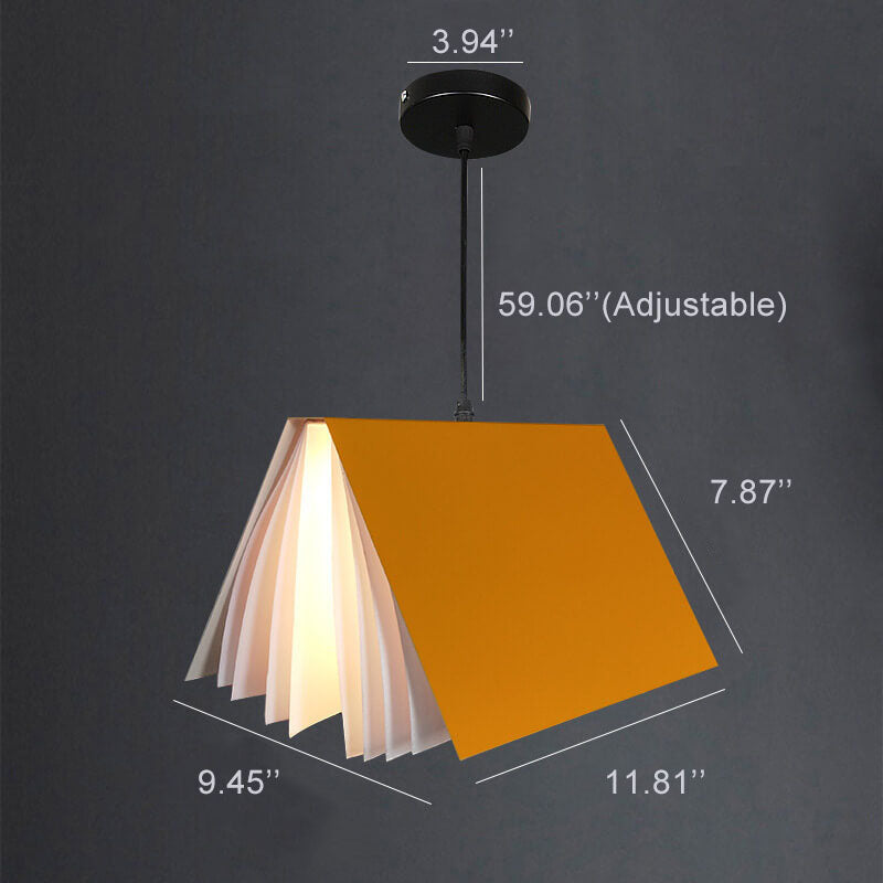 Premium Metal and PVC Book Shade Pendant Light