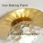 Contemporary 1-Light Semi-Flush Mount Globe Fixture