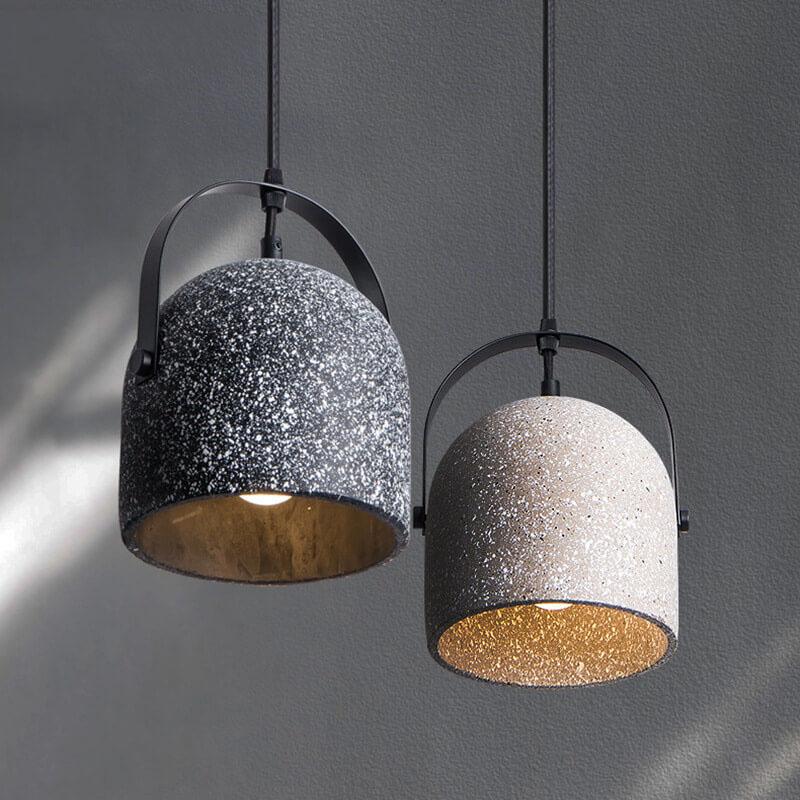 Nordic Cement Cylinder Pendant Light - 1-Light Design