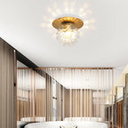 Contemporary 1-Light Semi-Flush Mount Globe Fixture