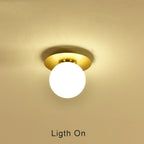 Contemporary 1-Light Semi-Flush Mount Globe Fixture
