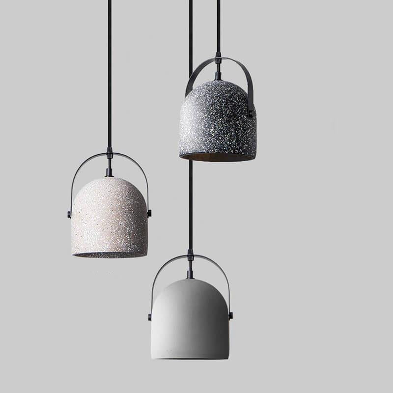 Nordic Cement Cylinder Pendant Light - 1-Light Design