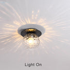 Contemporary 1-Light Semi-Flush Mount Globe Fixture