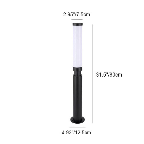 Contemporary Acrylic LED Outdoor Lawn Lamp - Waterproof Lipstick Design