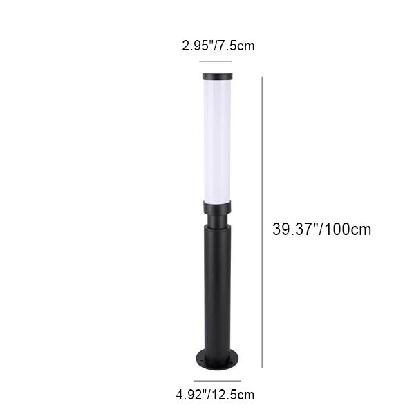 Contemporary Acrylic LED Outdoor Lawn Lamp - Waterproof Lipstick Design