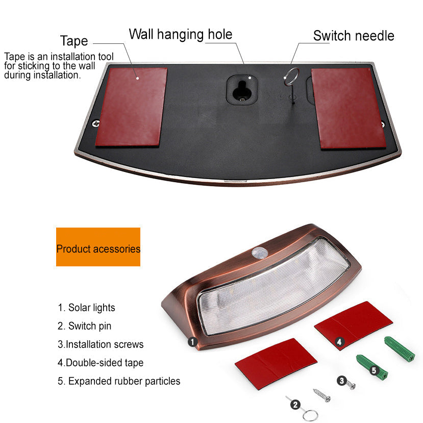 Premium Solar LED Outdoor Wall Sconce