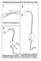 Rotatable LED Hose Spotlight Wall Sconce