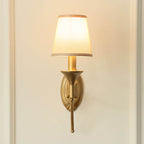 Iron & Fabric Mushroom Wall Sconce