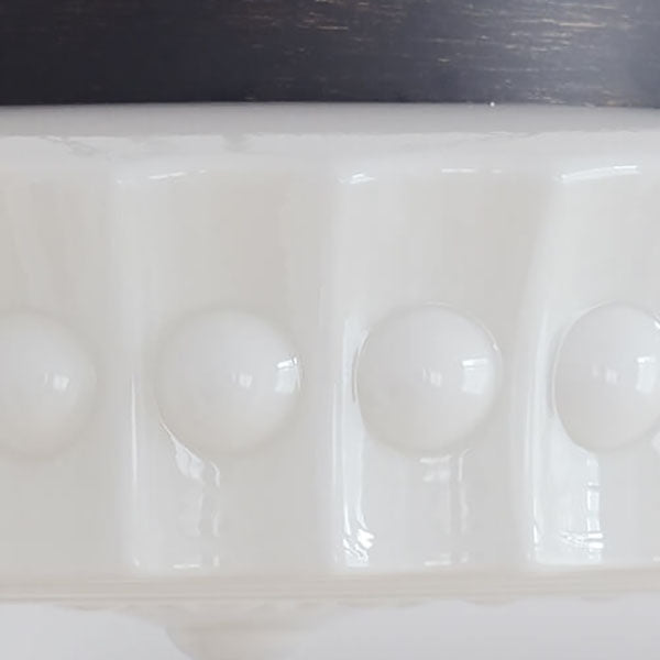 Vintage White Jade Glass Round Drum LED Ceiling Light