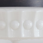 Vintage White Jade Glass Round Drum LED Ceiling Light