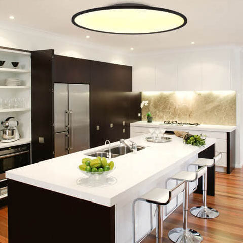 Contemporary Round Acrylic LED Flush Mount Ceiling Light