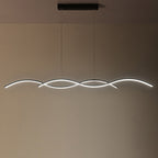 Nordic Minimalist LED Chandelier with Long Wave Design