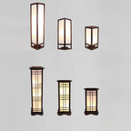 Premium Rectangular Parchment Wood Floor Lamp - 1-Light Design for Entertainment Spaces