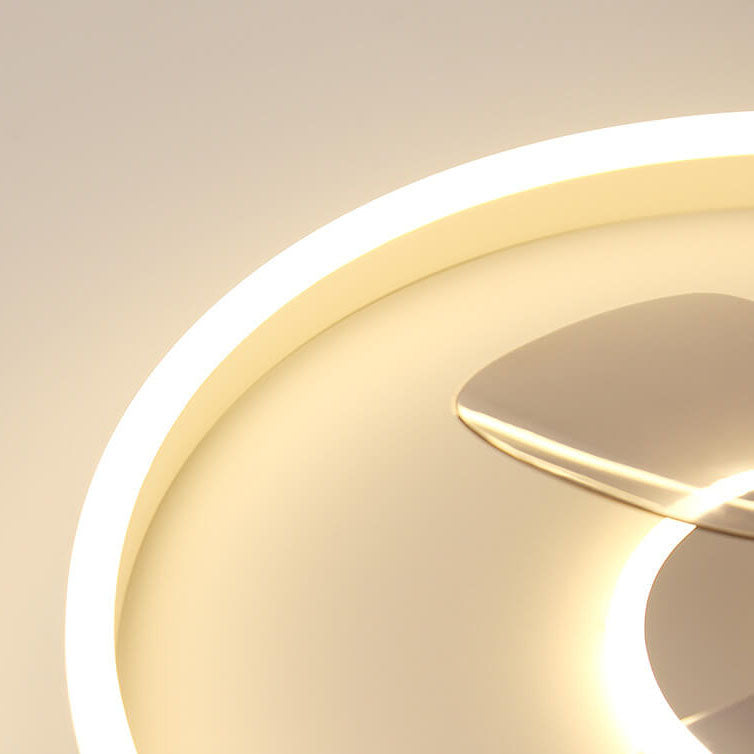 Minimalist Round Invisible LED Ceiling Fan Light