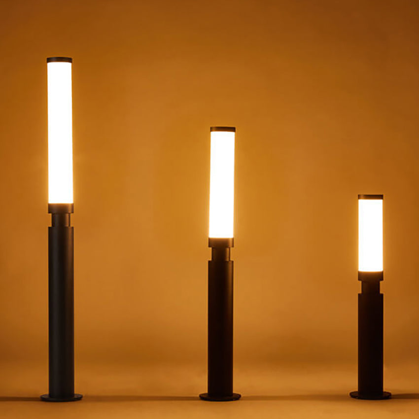 Contemporary Acrylic LED Outdoor Lawn Lamp - Waterproof Lipstick Design
