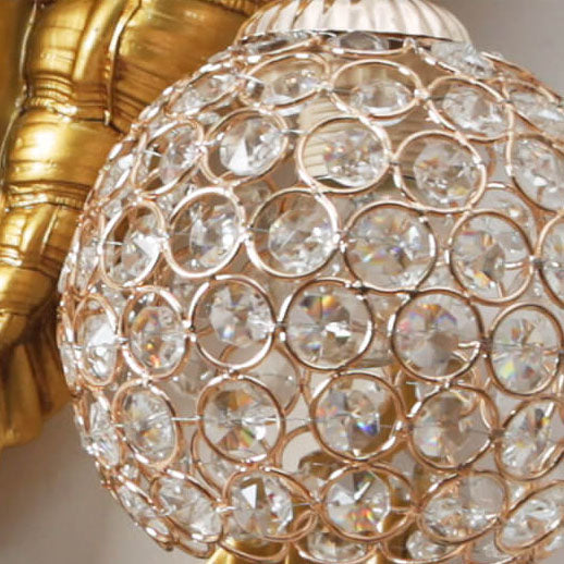 Mermaid Resin Crystal Wall Sconce