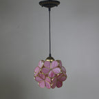 Premium Vintage Stained Glass Petal Pendant Light
