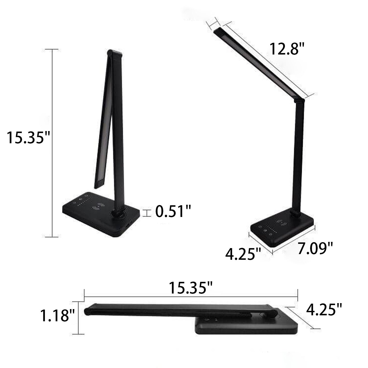 Premium Rechargeable LED Desk Lamp with Eye Protection - Foldable Design