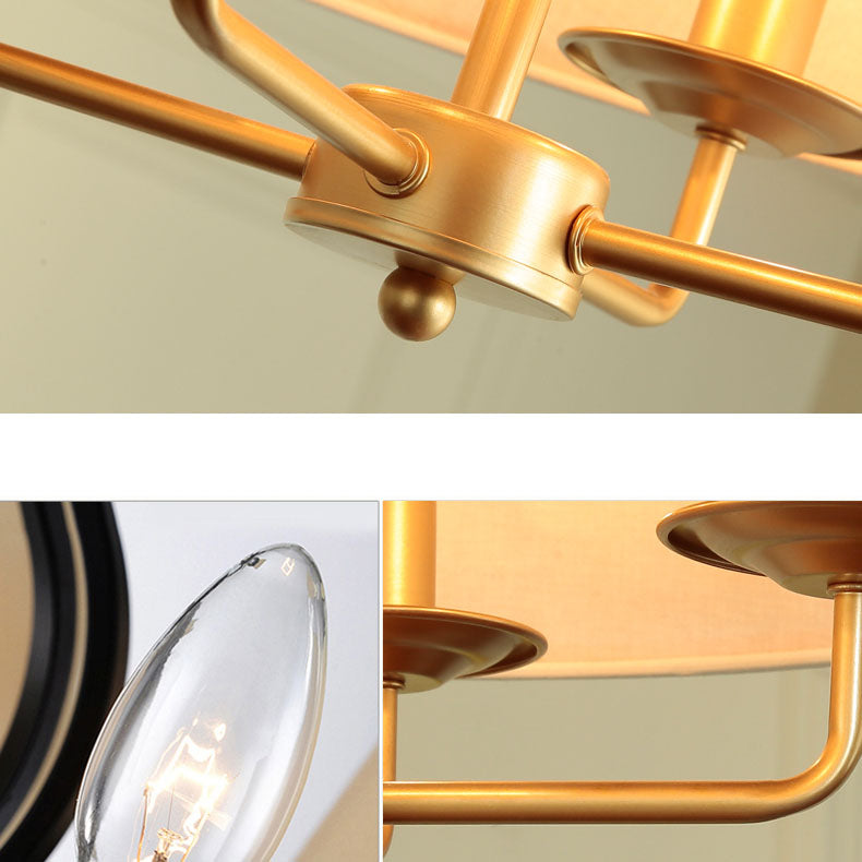 Classic European 4-Light Iron Pendant Lamp