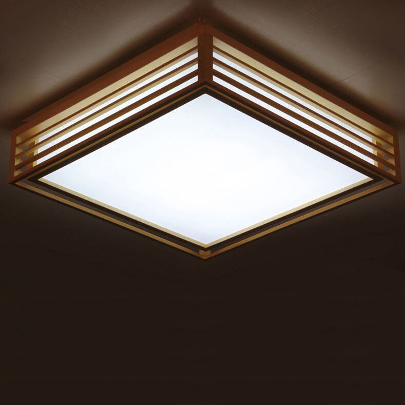 Wood Square LED Tatami Ceiling Light