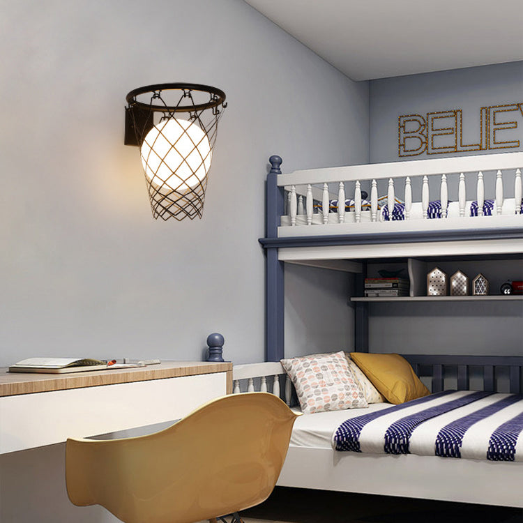 Art Deco Kids Basketball Hoop Wall Sconce